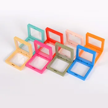 10 шт. 3D плавающая витрина, пластиковая прозрачная подвесная коробка для упаковки ювелирных изделий пыленепроницаемый держатель для хранения браслет ожерелье