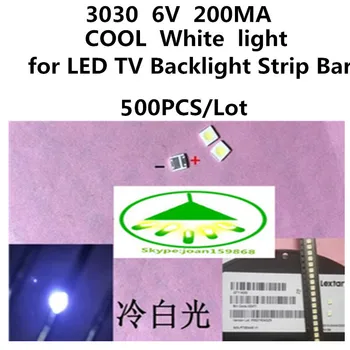 500 шт./лот Для светодиодной подсветки телевизора 3030 6 В комплект Электронный светодиод для ремонта ЖК-телевизора Ассорти Набор Cool White