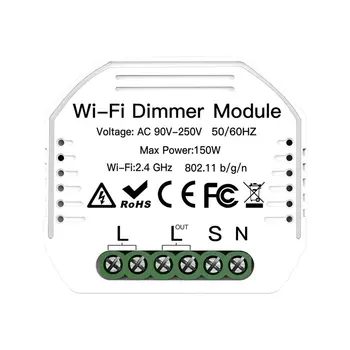 DIY Умный WiFi Свет Светодиодный диммер Переключатель Smart Life / Tuya APP Пульт дистанционного управления 1/2-позиционный переключатель, работает с Alexa Echo Google Home