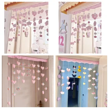 Hello Kitty Моя мелодия Cinnamoroll Kawaii новый Планета Простая Домашняя Мебель Дверь Занавеска Девчачье Сердце Спальня Декоративный Занавес