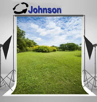 JOHNSON Green Golf Тематический травяной сад за пределами Sunshine Clouds фотография фоны Компьютерная печать вечеринка фото фон