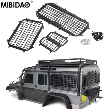 MIBIDAO Металлическая сетка для боковых и задних окон Защитная сетка для 1/10 TRX-4 TRX4 Defender RC Авто Корпус Детали украшения кузова