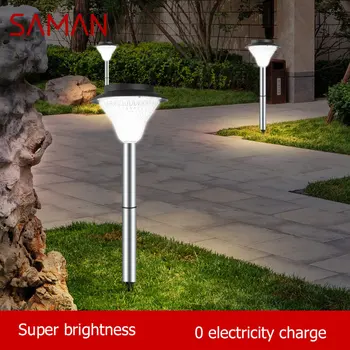 SAMAN Solar Light Современная газонная лампа Светодиодная водонепроницаемая IP65 Наружная декоративная для внутреннего двора Park Garden