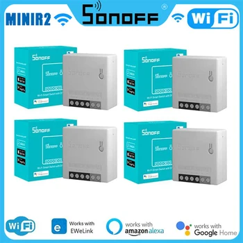Sonoff Mini R2 Wi-Fi Smart Switch MINIR2 2-way Модули EWeLink APP DIY-переключатель Беспроводной пульт дистанционного управления Работа с Alexa Google Home