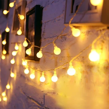 String Light Светодиодная гирлянда Многоцветные огни Водонепроницаемые гирлянды для Открытого сада Рождественская свадьба