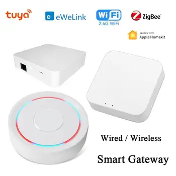 Tuya/eWelink Zigbee Smart Gateway Hub Проводной/беспроводной мост для умного дома Smart Life Пульт дистанционного управления Zigbee Поддержка протокола Homekit