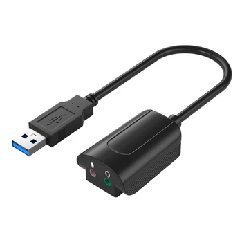Внешняя звуковая карта USB Адаптер звуковой карты USB 7.1 Виртуальный канал с кабельным микрофоном Звуковые карты с интерфейсом 3,5 мм