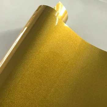 Глянцевая алмазная конфетная золотая виниловая пленка для пленки с жемчужным блеском для автомобиля с обертыванием воздухом