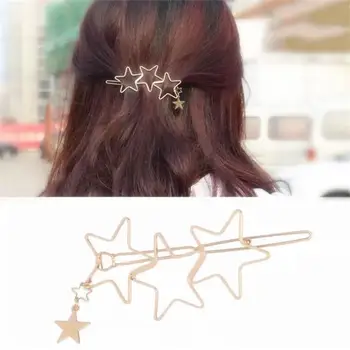 женский Модный простой универсальный шпилька полая звезда сердце кулон женские заколки для волос девушки аксессуары для волос