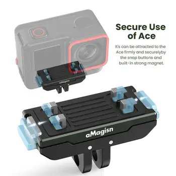 Магнитное быстросъемное крепление для Insta360 Go 3 Ace Pro Защитная рамка Чехол Камера Кроличья клетка 2-контактное крепление Коготь
