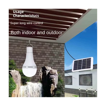  светодиодная солнечная лампочка перезаряжаемая энергетическая лампа для внутреннего кемпинга на открытом воздухе солнечная лампа для палатки с дистанционным управлением