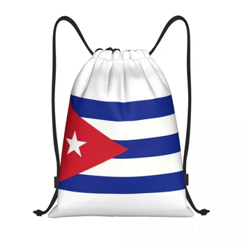 Флаг Кубы Рюкзак На Шнурке Женщины Мужчины Спортзал Спорт Мешок Портативный Кубинский Патриотический Сумка Для Покупок Мешок